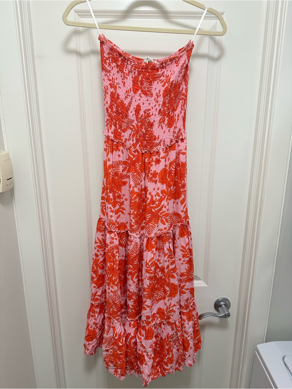 Abel the Label at Anthropologie Bondi Strapless Smocked Maxi Dress